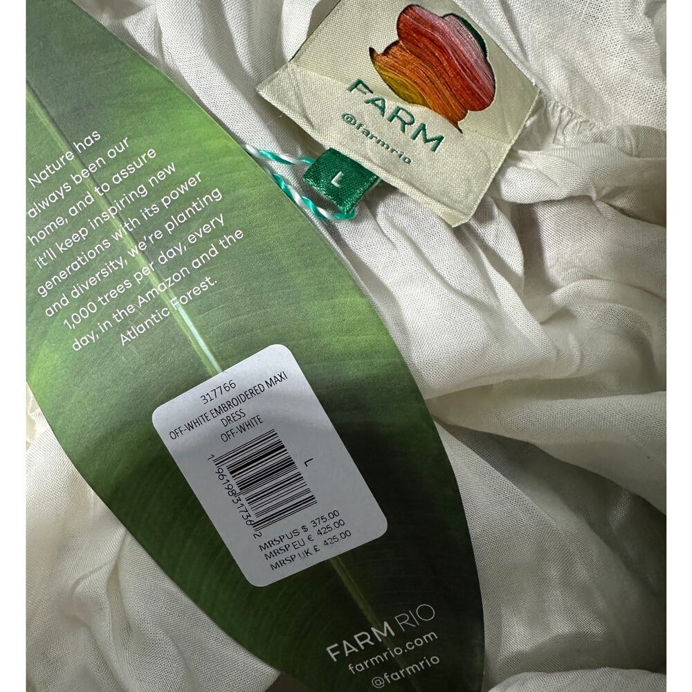 Farm Rio | Off-White Embroidered Maxi Dress - Picture 5 of 5